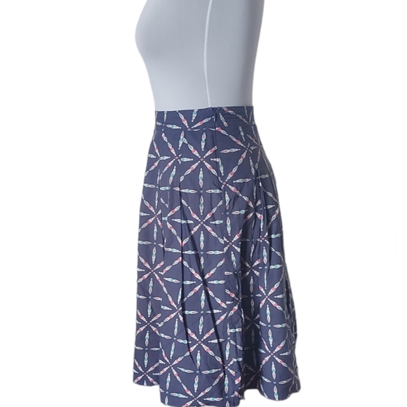 Seasalt Serene Womens Skirt UK Size 12 Blue with Synchronised Swimmers Pleated - Picture 3 of 8